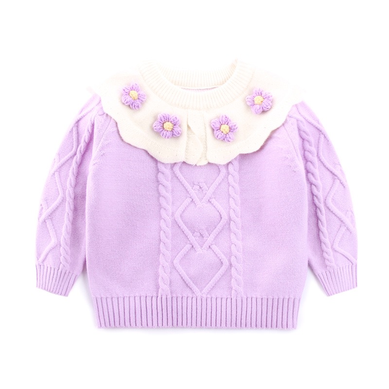 New girls' knitted sweater, children's sweater, export children's clothing, for toddlers and baby girls, outerwear.