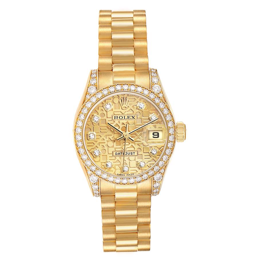 Replica Rolex President Datejust de Oro Amarillo y Diamantes para Mujer Relojes 179158