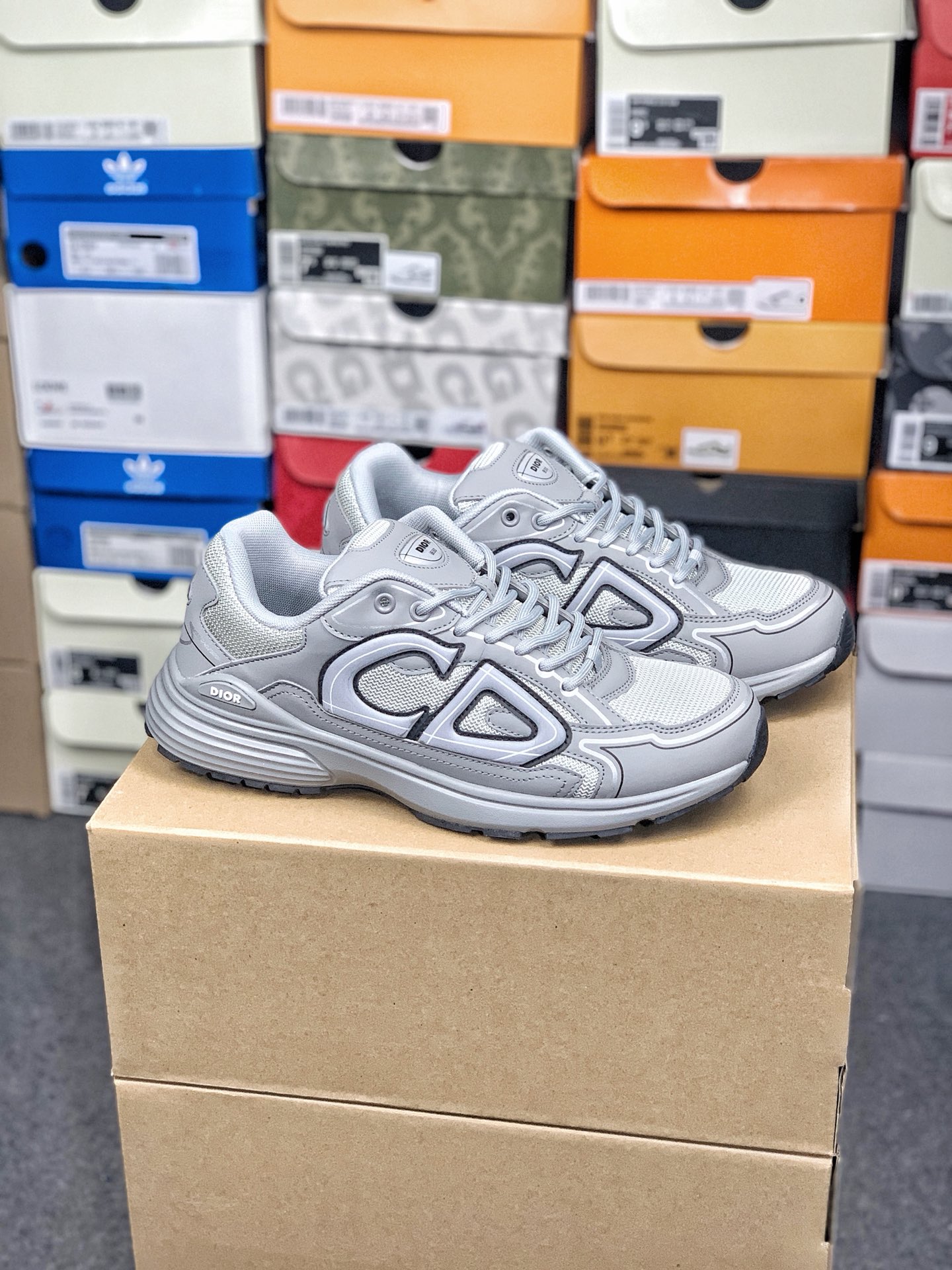 Dior retro dad shoes gray