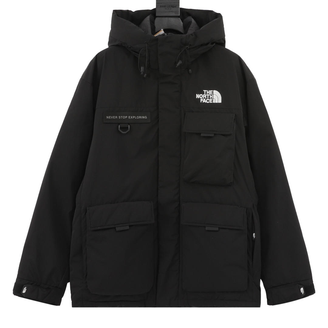 The North Face TNF North Face Multi-pocket Work Hooded Down Jacket Black