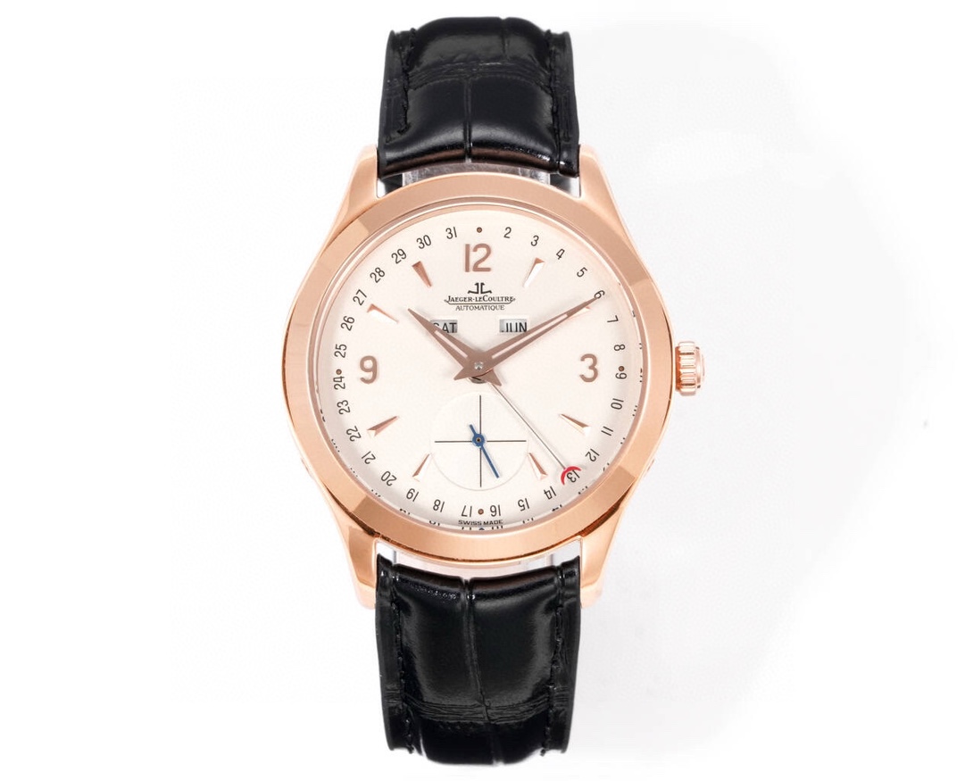 Jaeger-LeCoultre Master Series - Black Belt Rose Gold Case