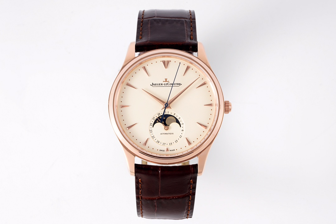 Jaeger-LeCoultre Master Moon Phase series, case diameter 39mmX9.9mm - Vintage Brown