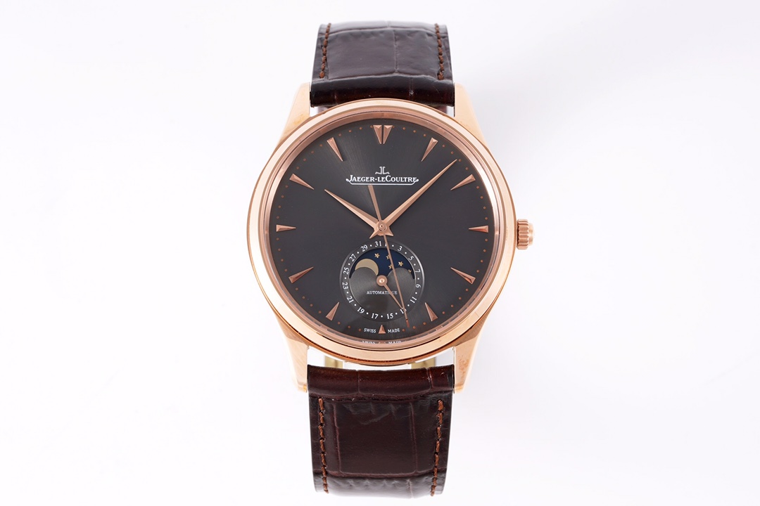 Jaeger-LeCoultre Master Moon Phase series, case diameter 39mmX9.9mm-vintage brown and black dial