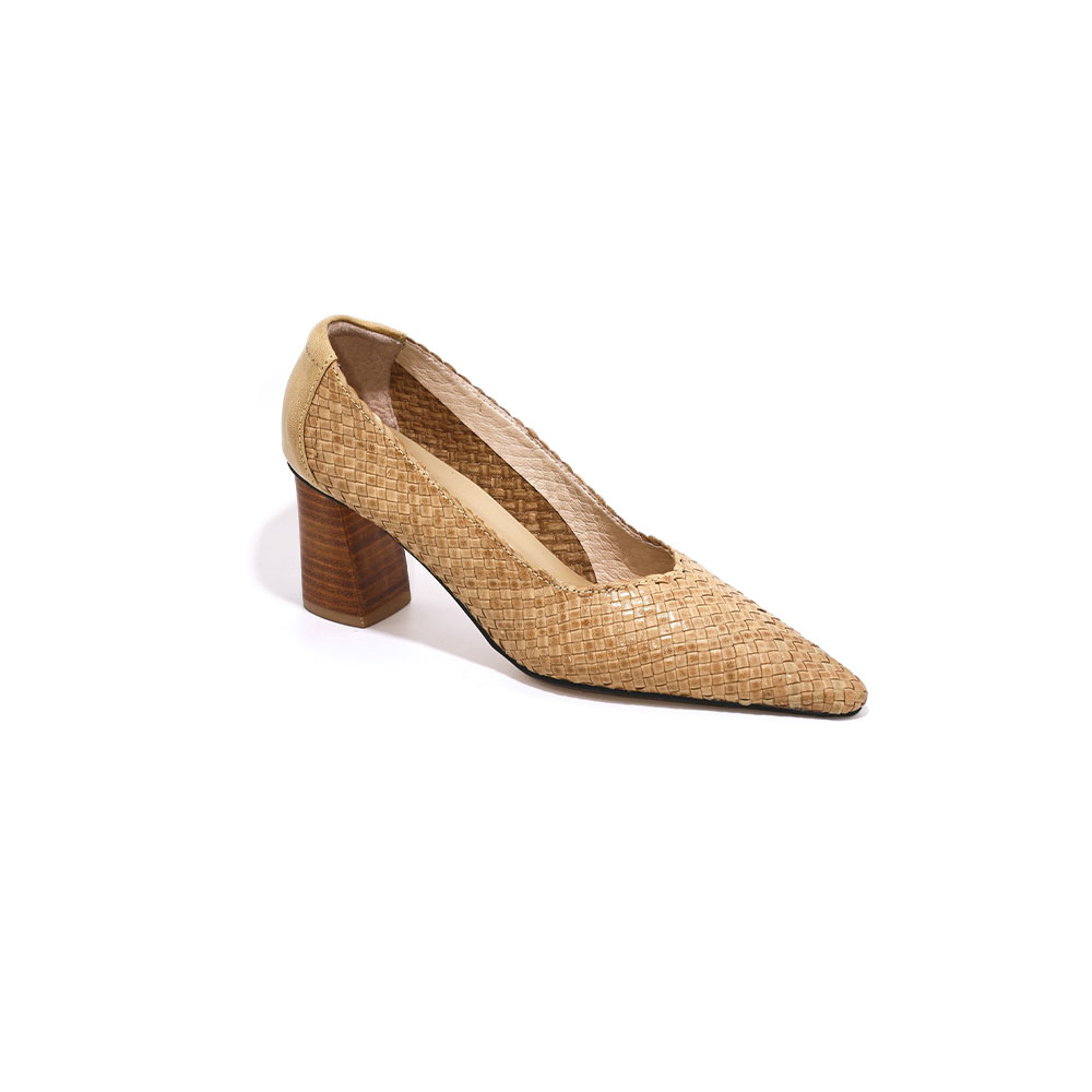 Sharp pointed thick single order shoes