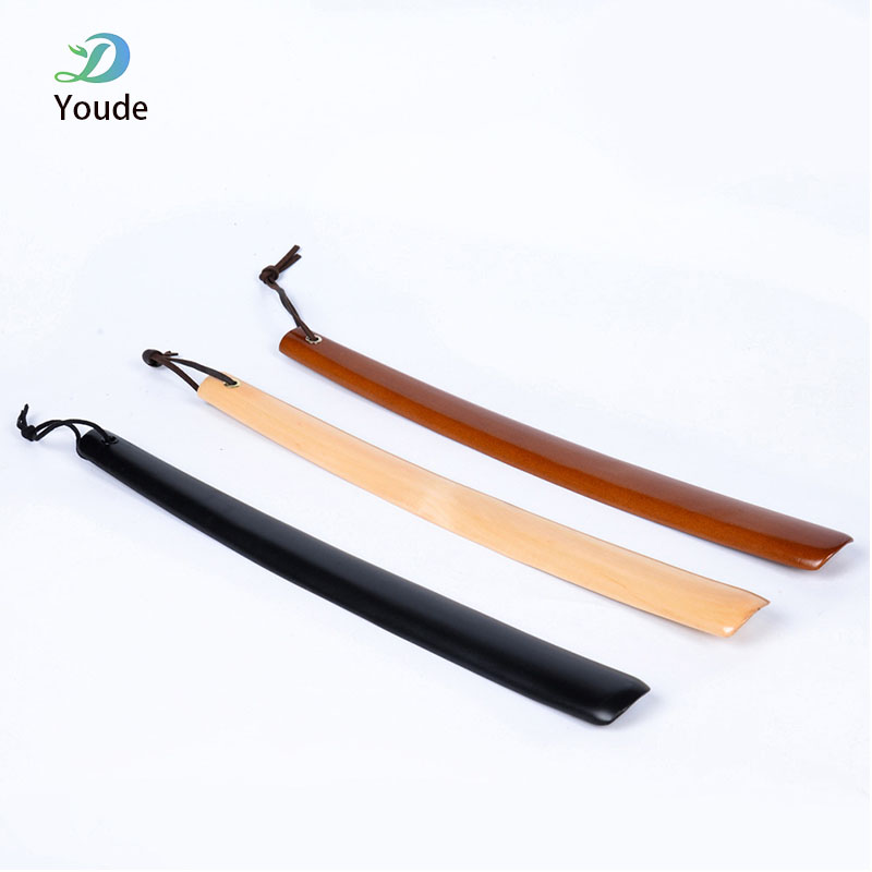 Wholesale Long Handle Shoe Pulls Household Wooden Shoe Lifter Hotel Guestroom Wood Shoe Horn