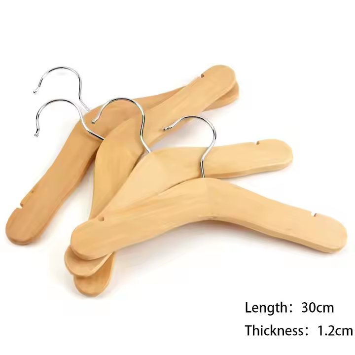 Natural Color S Style Clothes Rack Customization Kid's Hanger Big Size Clothes Hanger