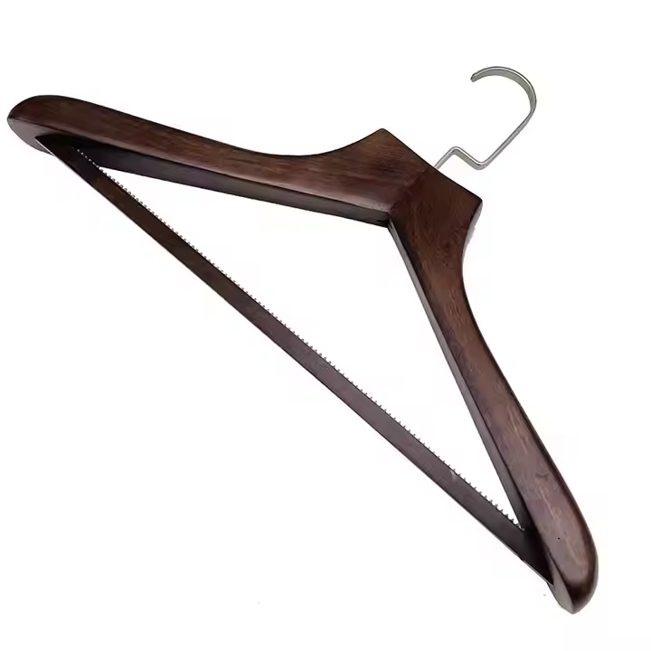 Manufacturer Wide Shoulder Coat Hangers With Square Bar Wide Hook Wooden Clothes Hanger