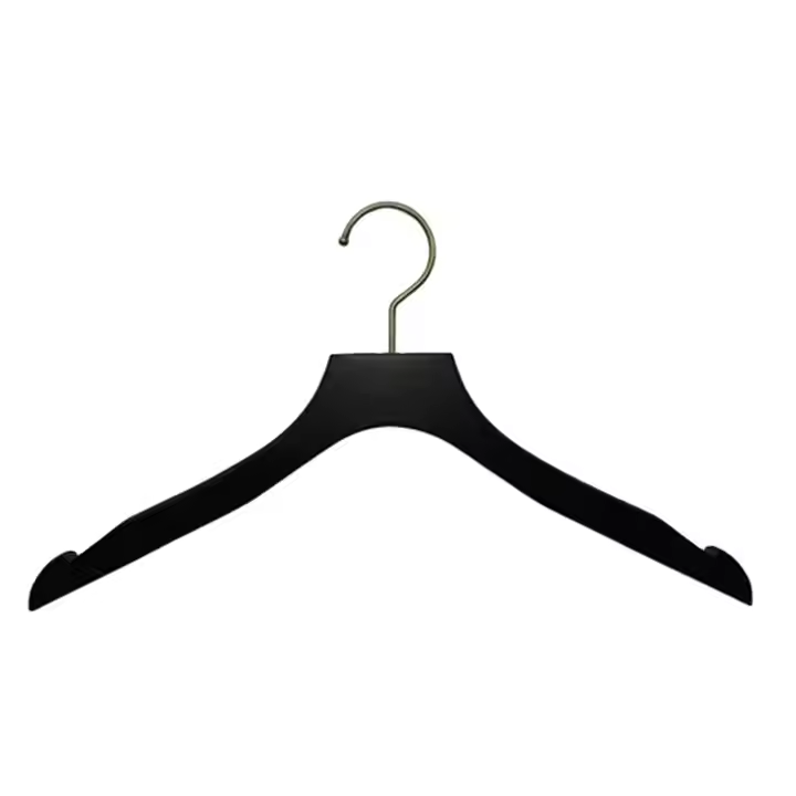 Factory Hot Sale Clothes Black Hangers Custom Laundry Clothes Solid Wood Hangers