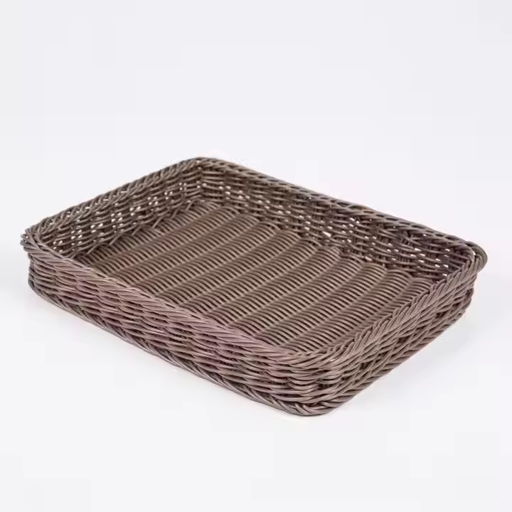 Factory Wholesale Custom PP Vine Bread Basket Food Fruit Basket Artificial Vine Storage Basket