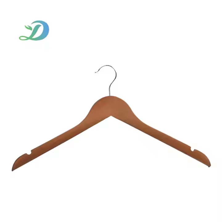 High Quality Brown Solid Wood Shirt Hanger Home Hotel Room Durable Wooden Hanger