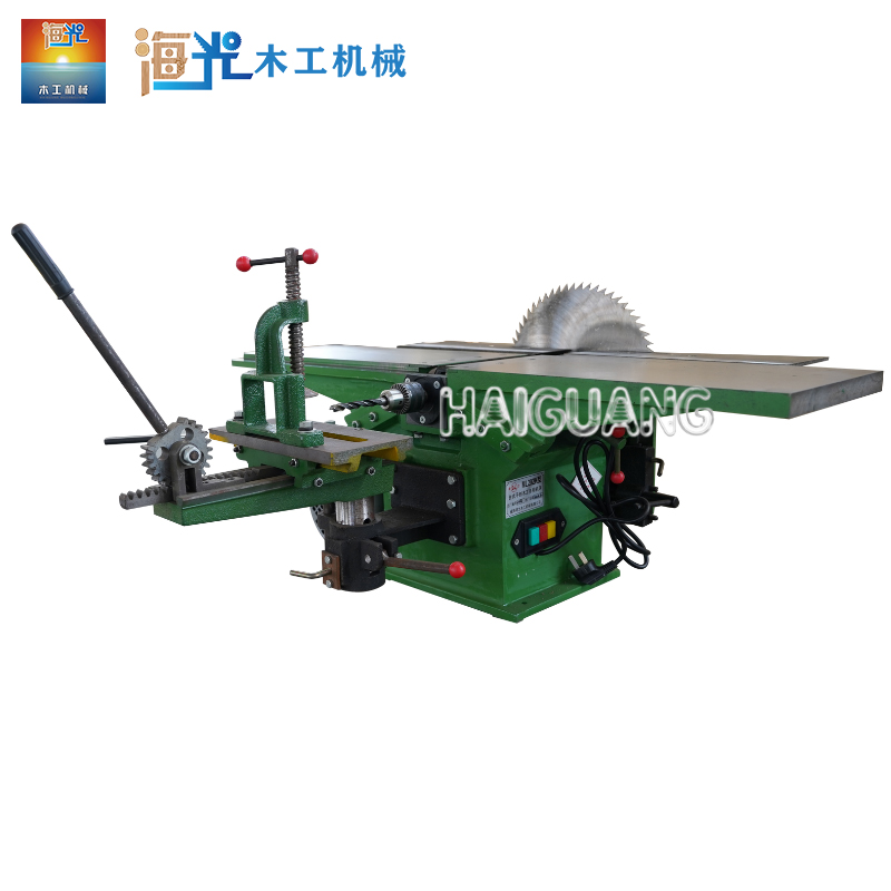 220V 2.2KW Bench-top Multipurpose Woodworking Machine Tool Saw Planer Drill Sharpener Chamfering Combined Machine