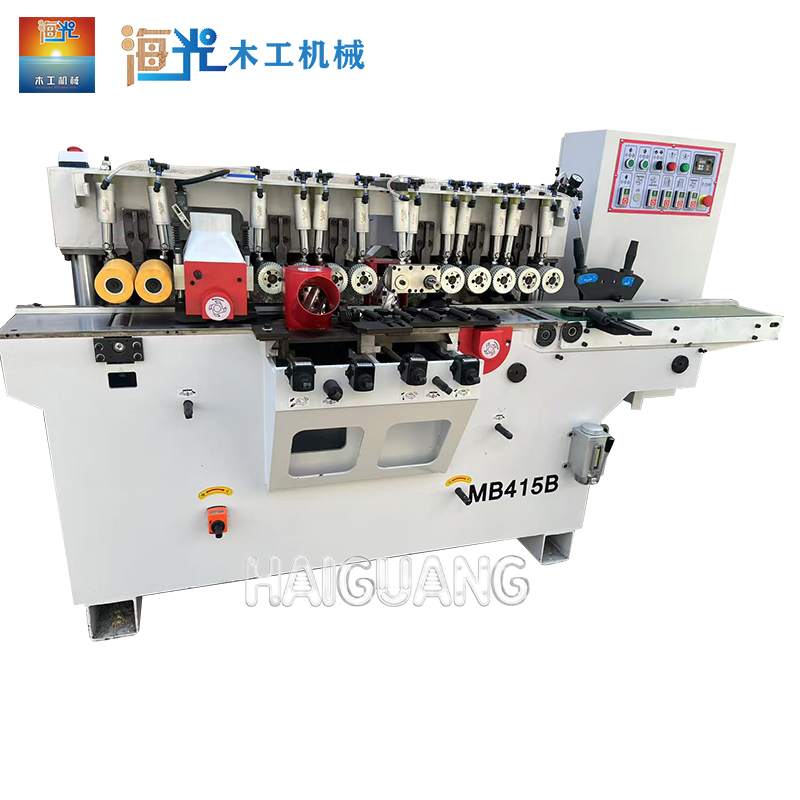 Industrial Heavy-duty Variable Frequency Speed Control Four-side Woodworking Thickness Planer with Conveyor