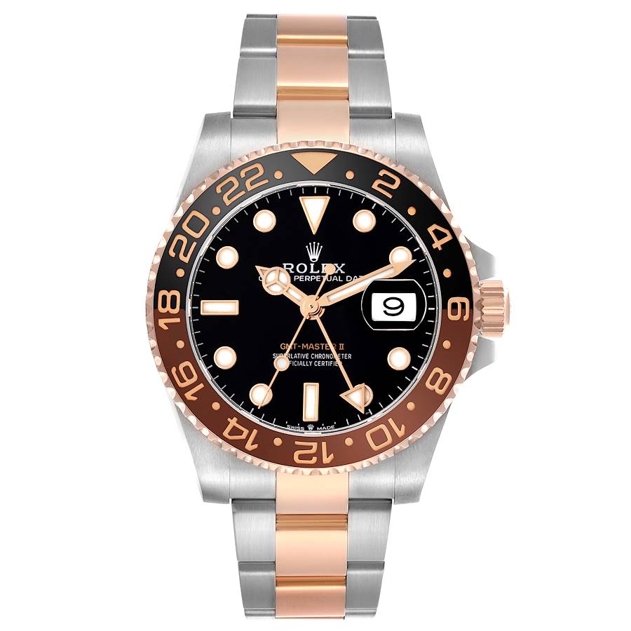 Replica Rolex GMT Master II Root Beer Bezel Steel Rose Gold Mens Watch 126711