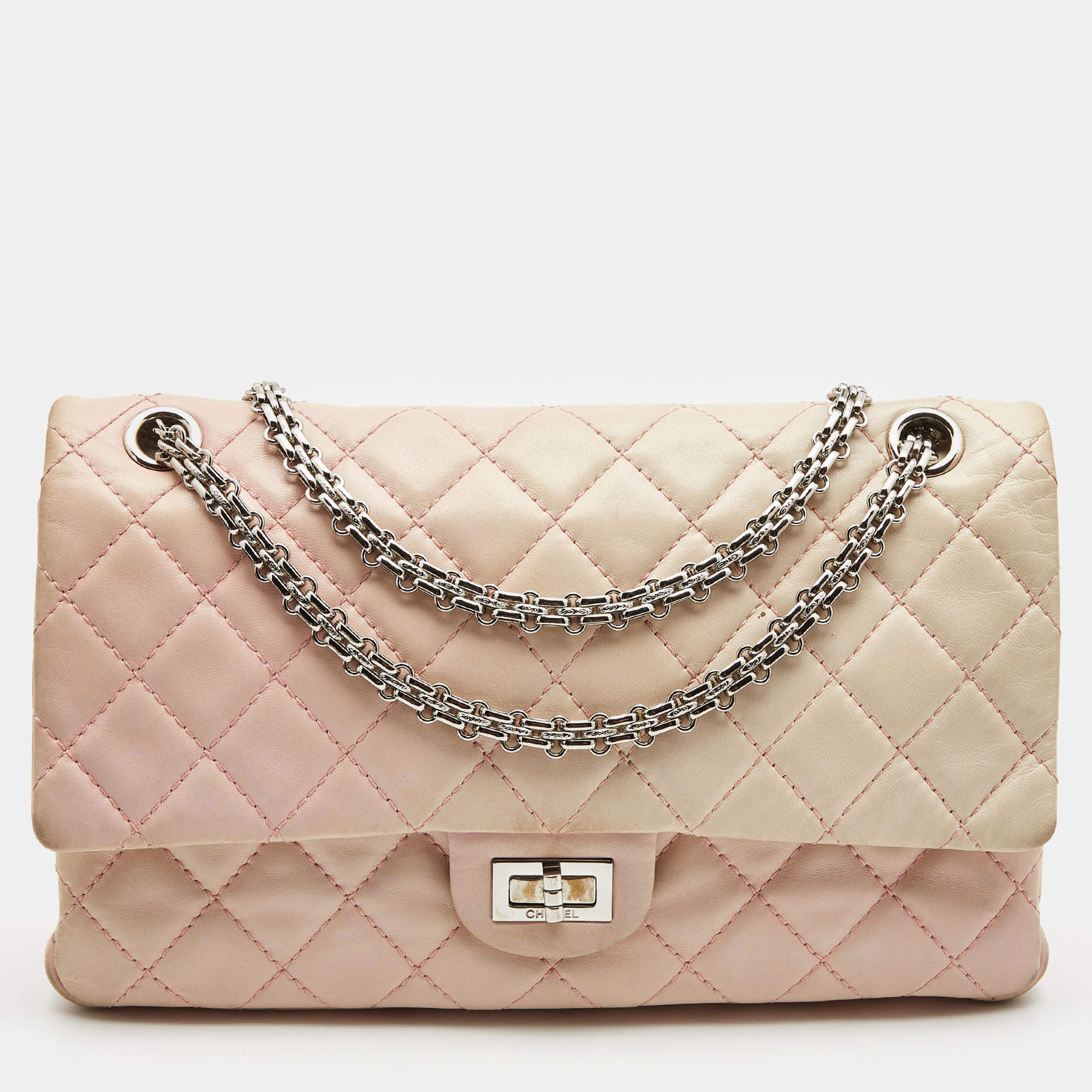 Replica Chanel Pink Ombre Quilted Leather Reissue 2.55 Classic 226 Flap Bag