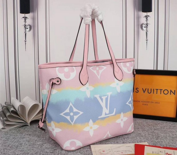 Seasonal Escale Neverfull MM In Pastel Pink