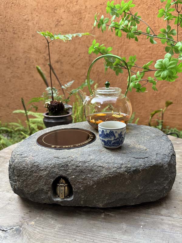 Hand-Polished Natural Bluestone Tea Heating Stove — Electric Hot Plate for Boiling Tea