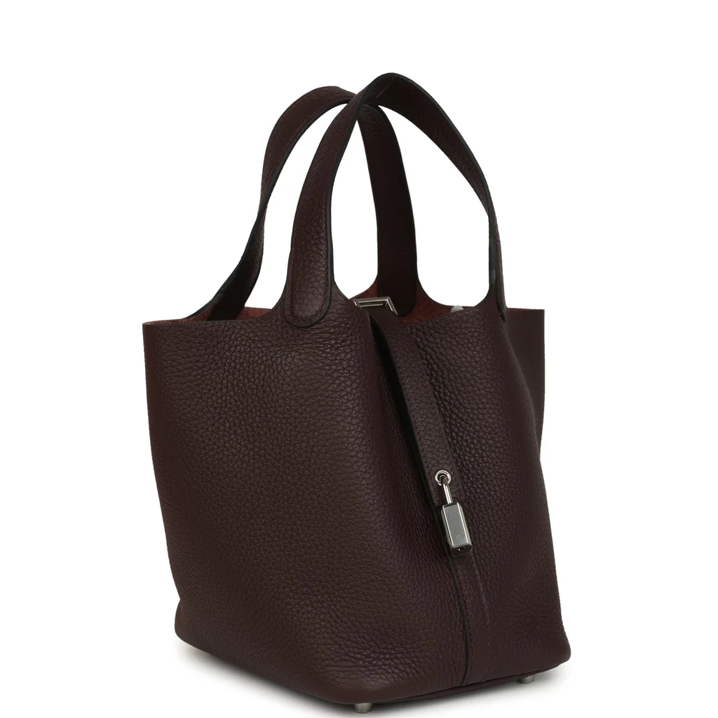 Replica Hermes Picotin Lock 18 Rouge Sellier Clemence Palladium Hardware