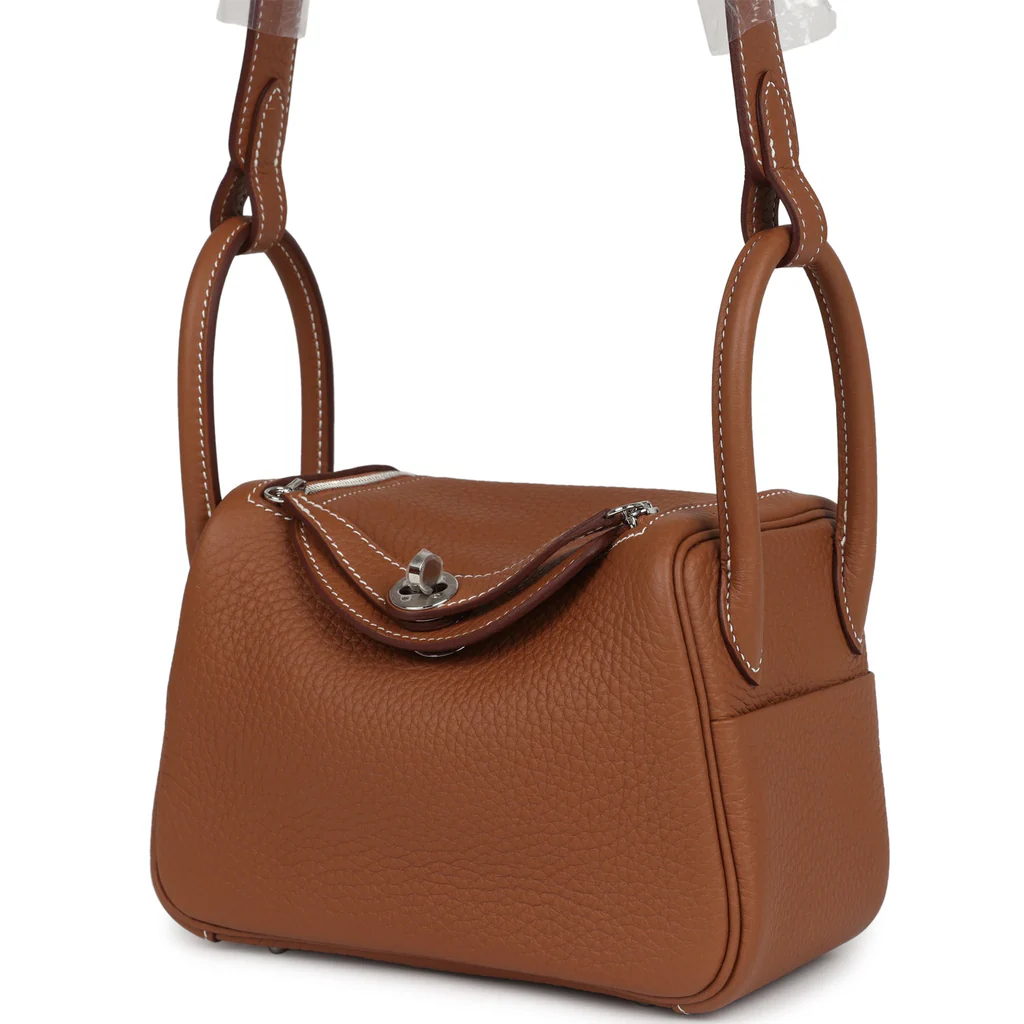 Replica Hermes Mini Lindy II Gold Clemence Palladium Hardware