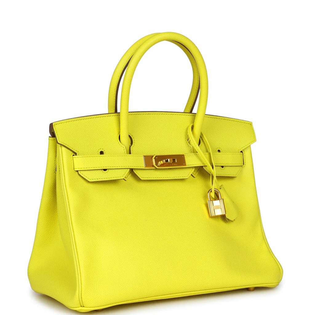 Hermes Birkin 30 Lime Epsom Gold Hardware