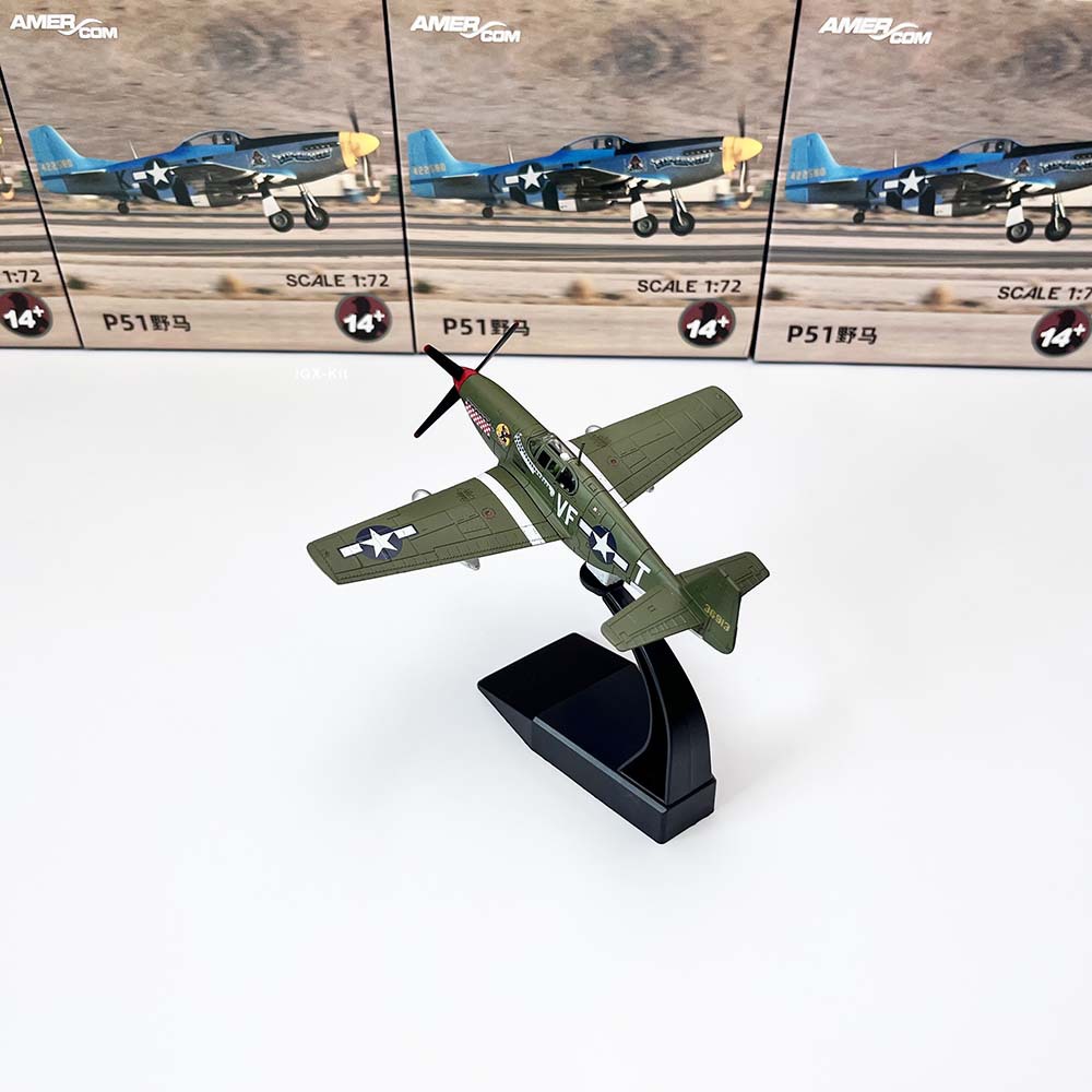 1/72 Scale American WWII P-51 Mustang Fighter Aircraft Die-Cast Metal Static Display Model