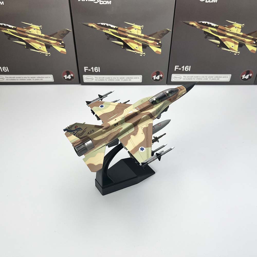1/72 Scale Israeli F-16I Thunderbolt Military Fighter Aircraft Alloy Model Replica Finished Display Piece