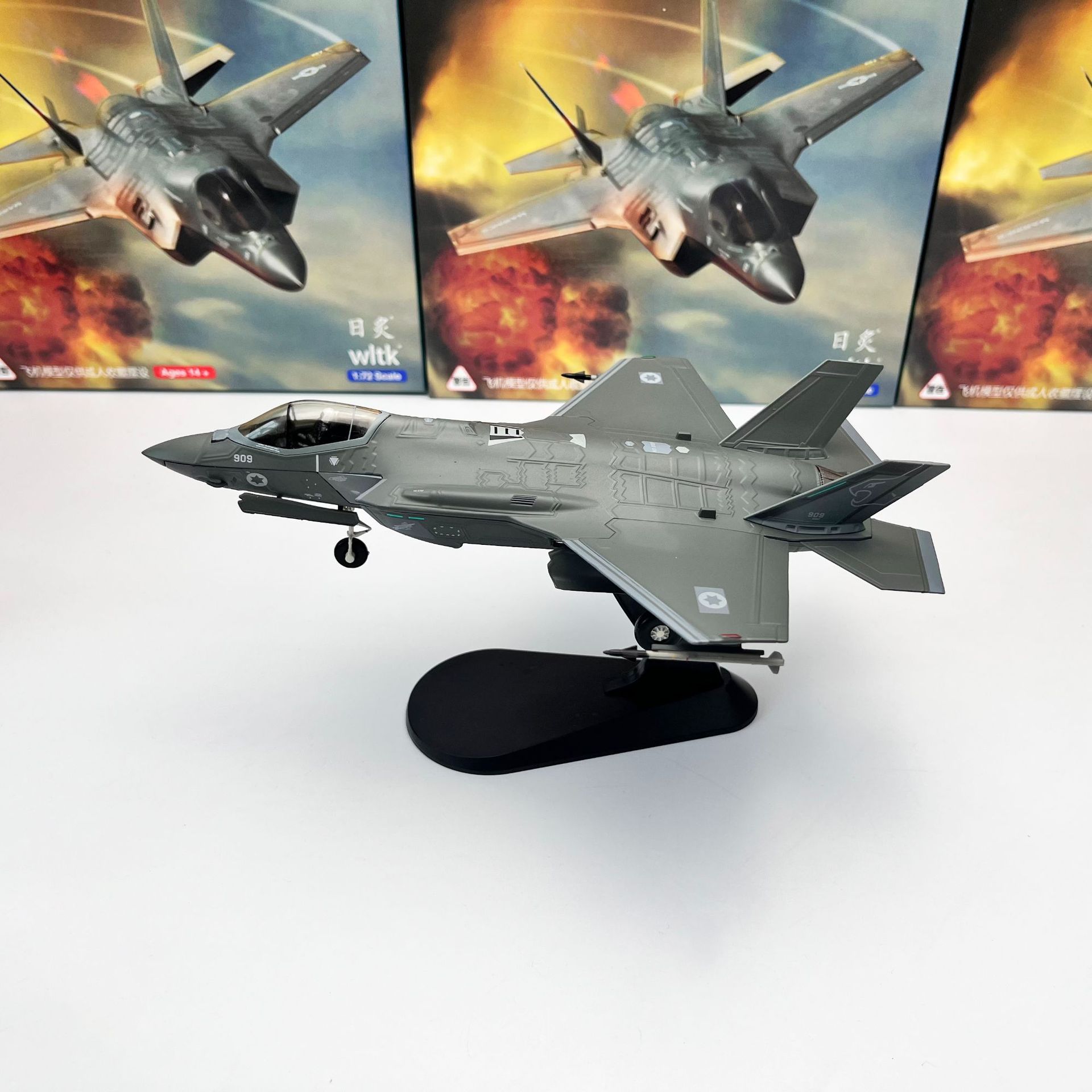 1/72 Scale Israeli F-35I Stealth Fighter Aircraft F35I Alloy Simulation Fighter Plane Military Model Display Piece