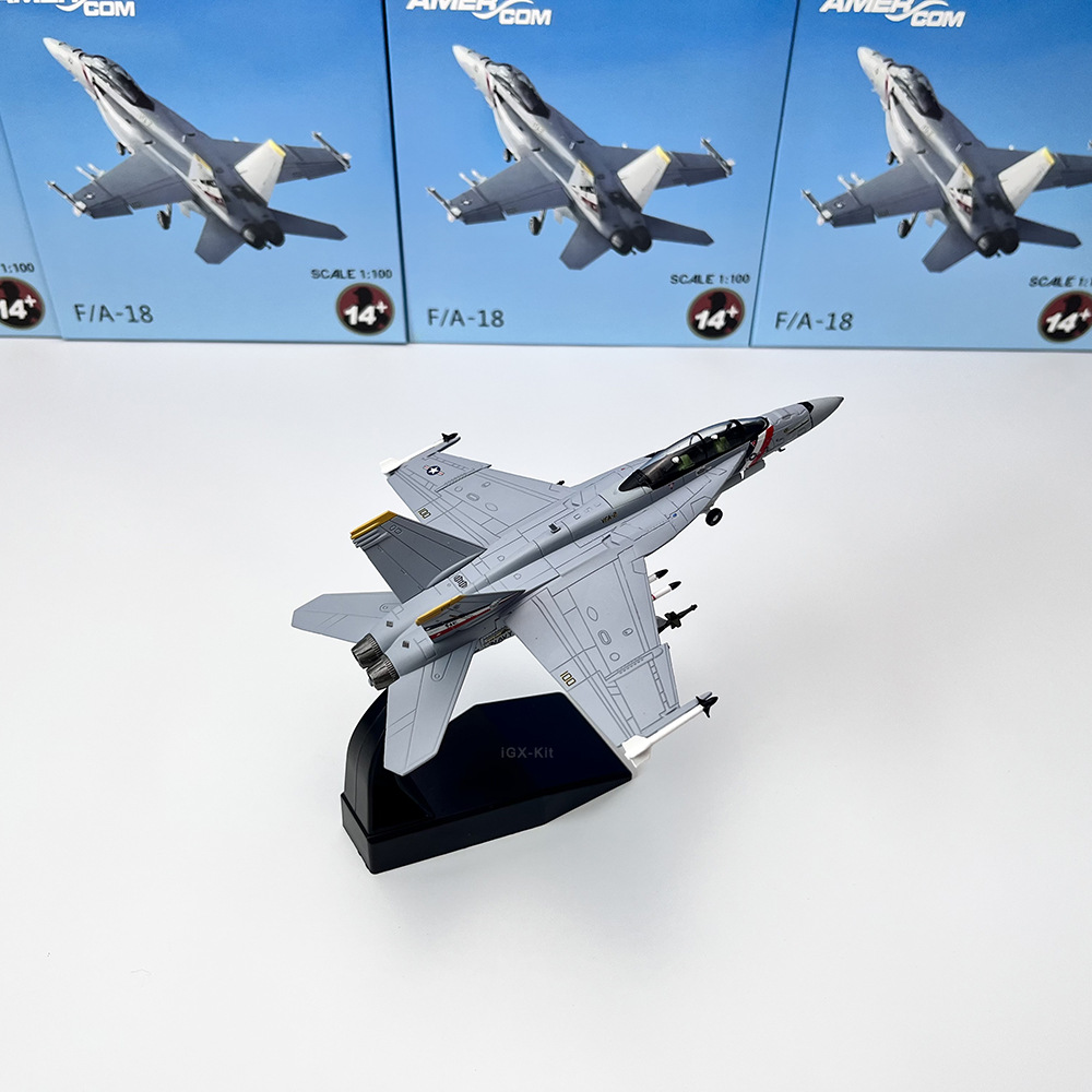 1:100 Scale F/A-18 Super Hornet Bounty Hunter Fighter Aircraft Fully Assembled Military Model Display Piece