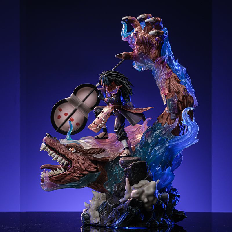 Madara Uchiha & Armored Kurama (Nine-Tails) - Majestic Attire: Susanoo GK Statue - Final Valley Showdown