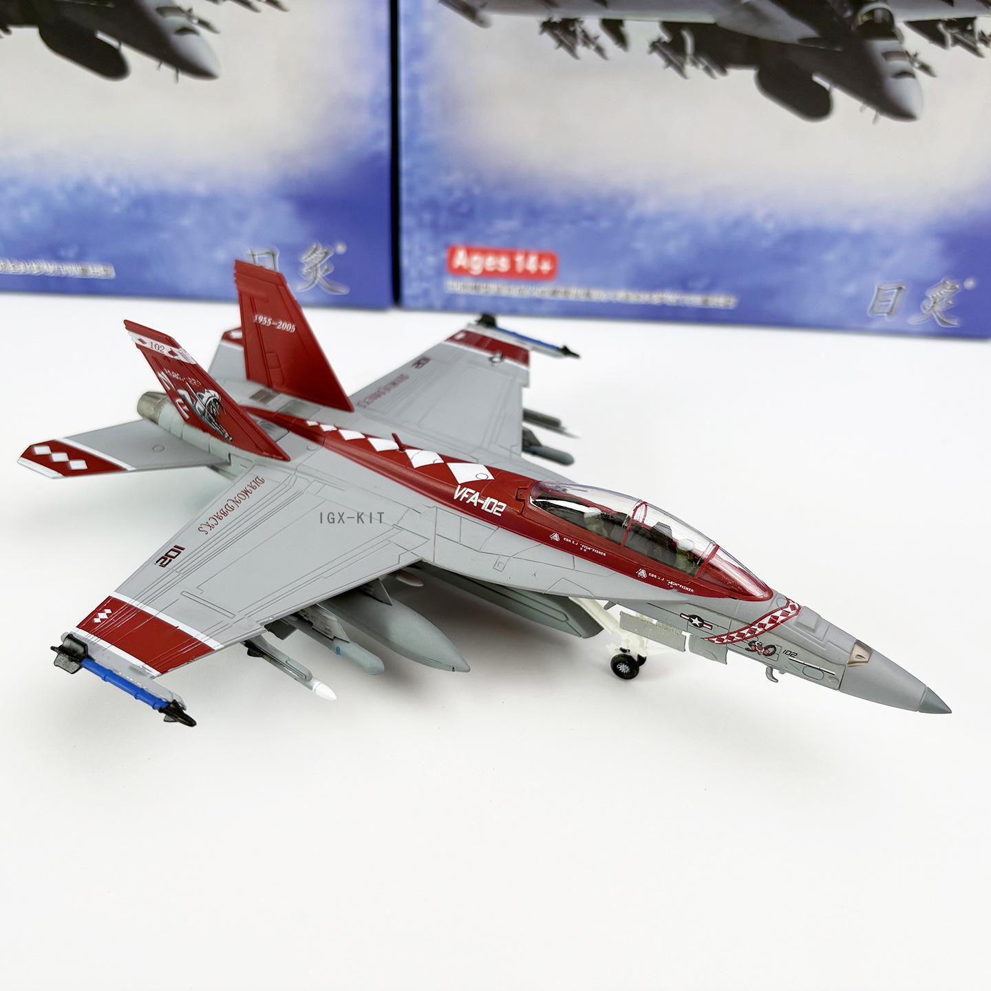 1/100 Scale US F/A-18 Hornet Squadron F-18 Carrier-Based Aircraft Alloy Static Finished Model Display Piece