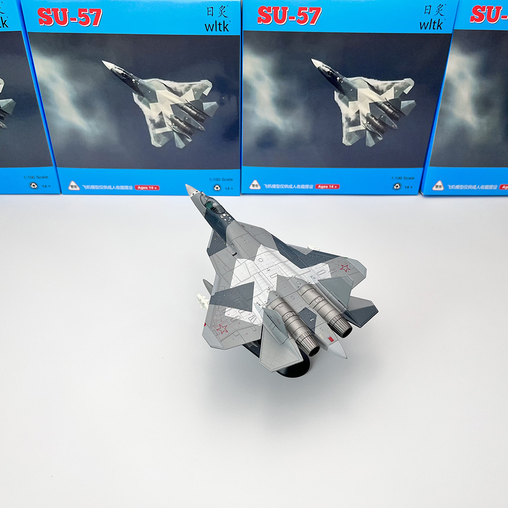 1/100 Scale Russian Su-57 Stealth Fighter Aircraft with Interchangeable Bomb Bays - Finished Alloy Static Model