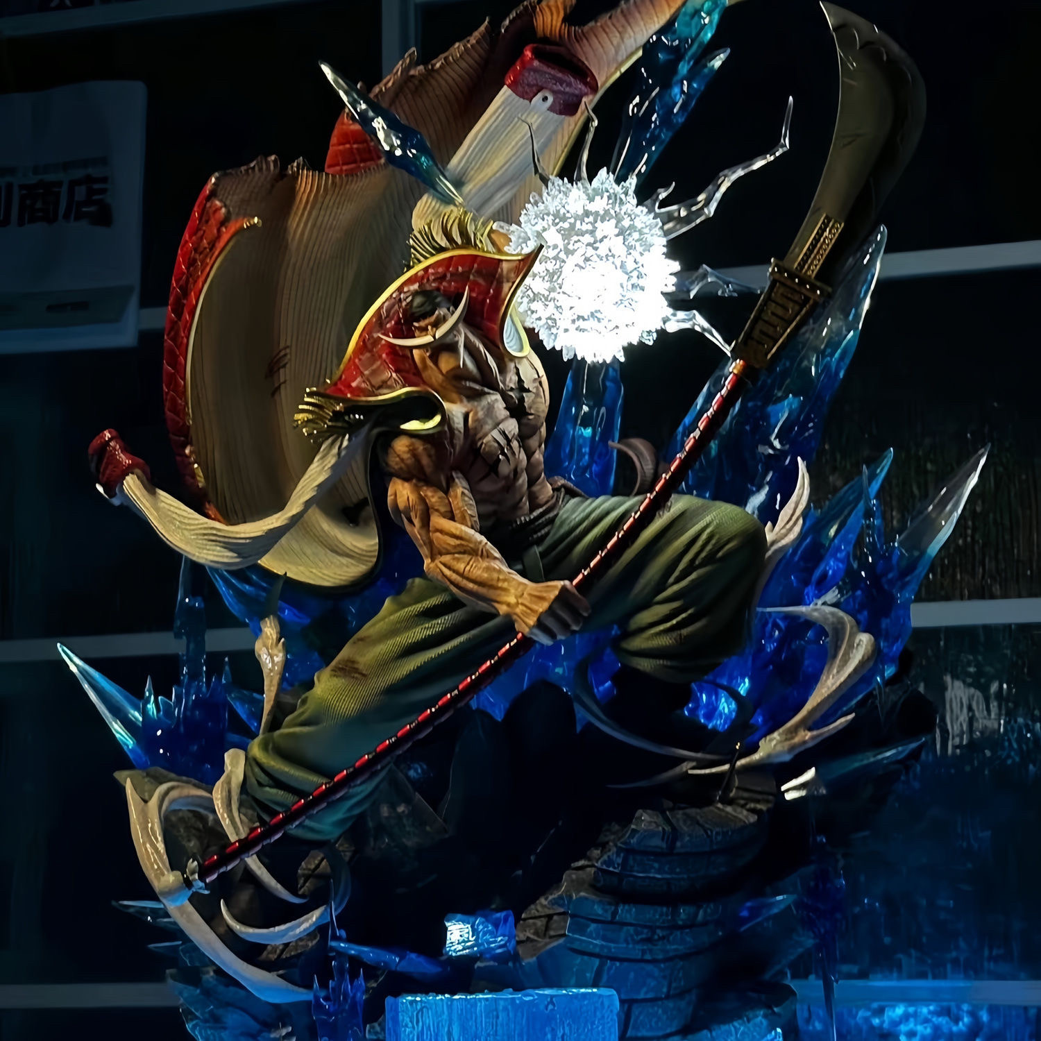 [Full payment, in stock] One Piece Whitebeard large figure, Wanxiang Whitebeard statue, anime gift, ornament, scene