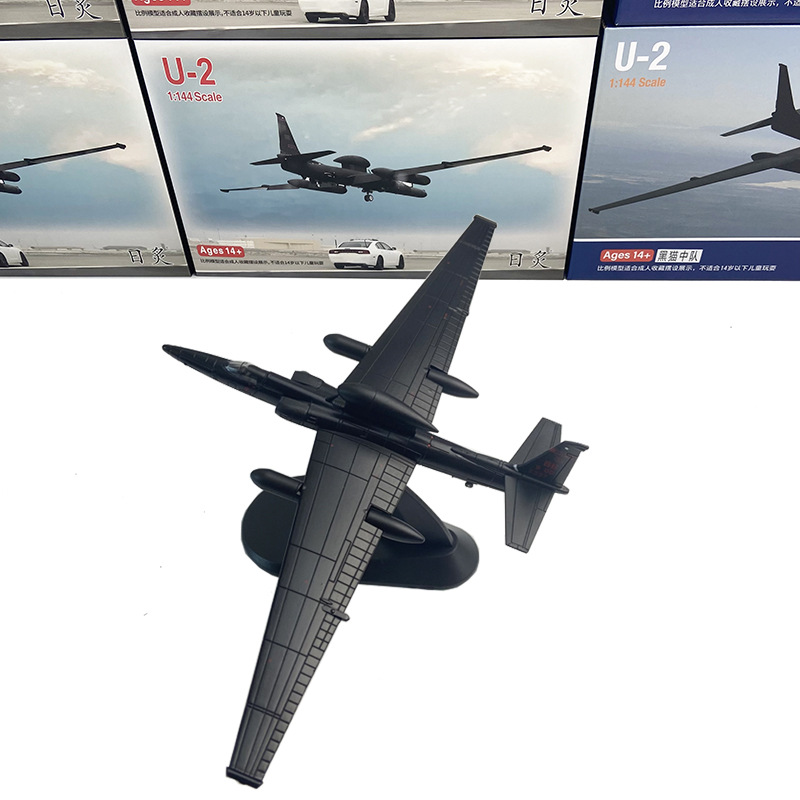 wltk 1/144 US U-2 U2 reconnaissance aircraft Black Cat squadron simulation aircraft model ornament