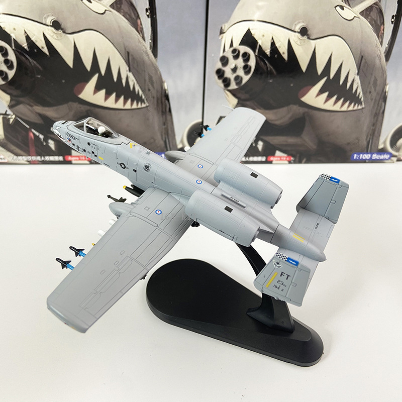 WLTK1/100 Gulf War US Air Force Flying Tigers A-10 Warthog Tank Destroyer Ready-to-Fly Military Aircraft Model Hobby