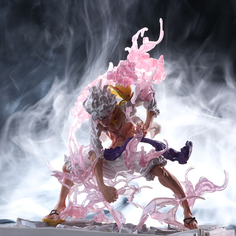 One Piece figure GK Iron Curtain Luffy Nika Luffy double-headed interchangeable model figurine, birthday gift for boys.