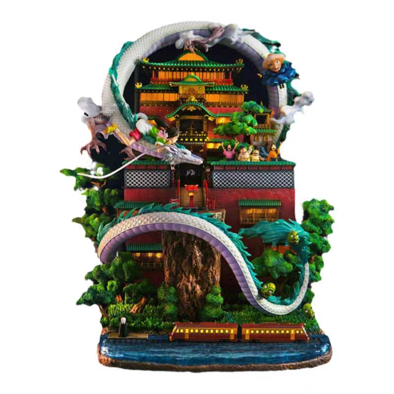 Studio Ghibli Series Spirited Away Bathhouse Limited Edition Figurine Model Statue