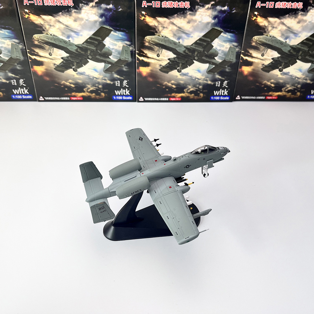 wltk 1/100 Scale US Military A-10C Warthog Attack Aircraft Military Aircraft Alloy Model Display Piece