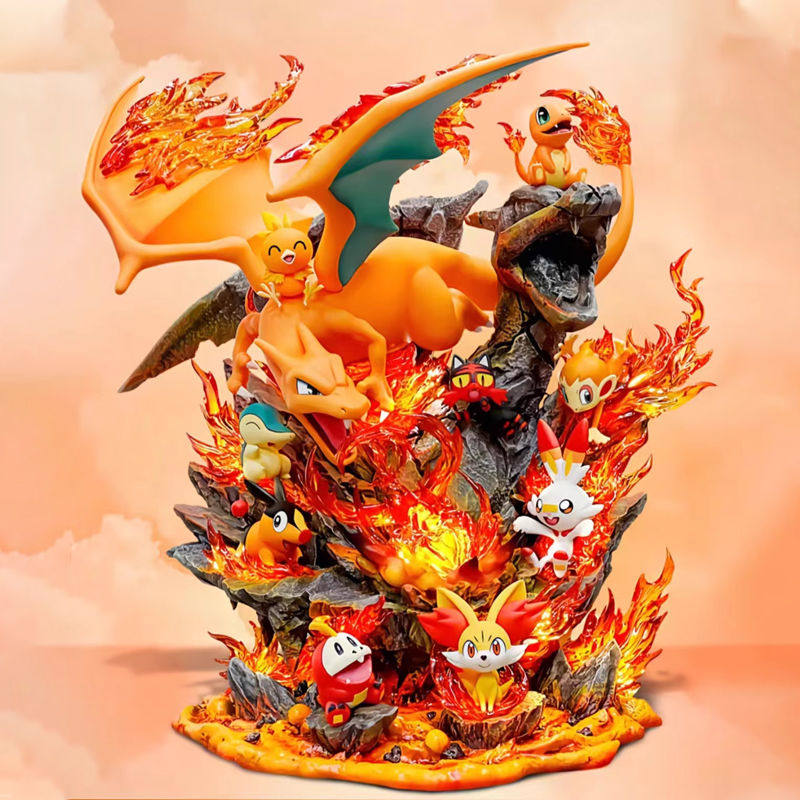 [In Stock & Urgent Request] EGG Valley Charizard Fire-type Family Bag Pokémon Figurine - Extra Large Display Item