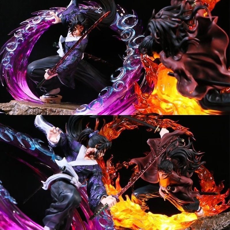Demon Slayer anime CHENG JacksDv Yoriichi Tsugikuni VS Kokushibo figure statue model ornament
