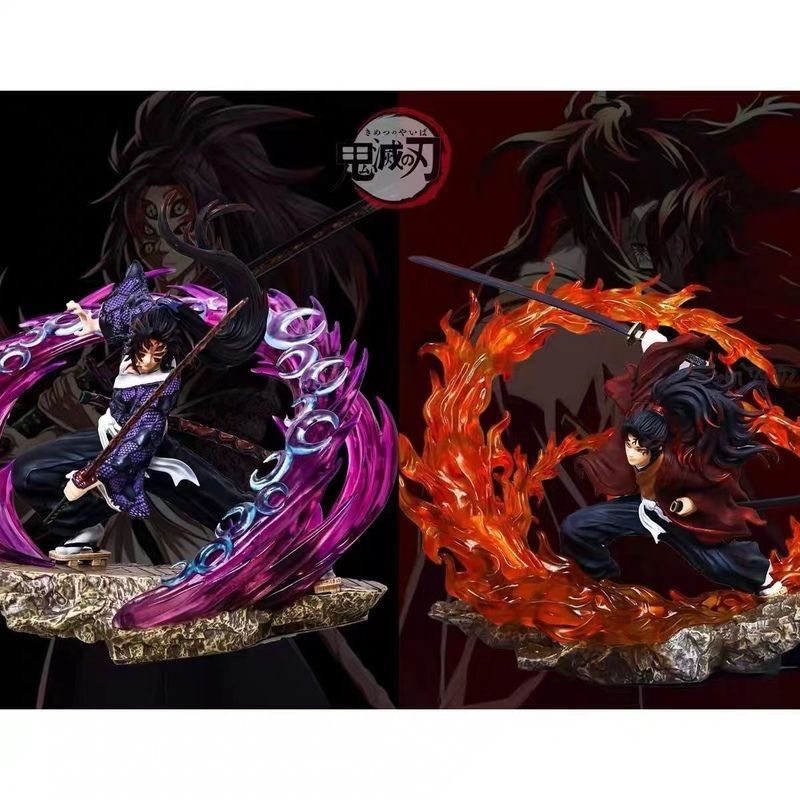 Demon Slayer anime CHENG JacksDv Yoriichi Tsugikuni VS Kokushibo figure statue model ornament
