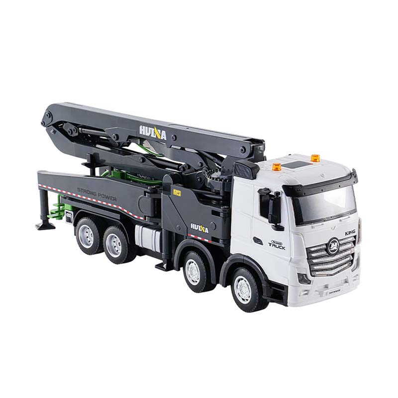 HUINA 1381 1/18 Scale RC Concrete Pump Truck - 11CH Remote Control Cement Construction Vehicle with Real Water Spray