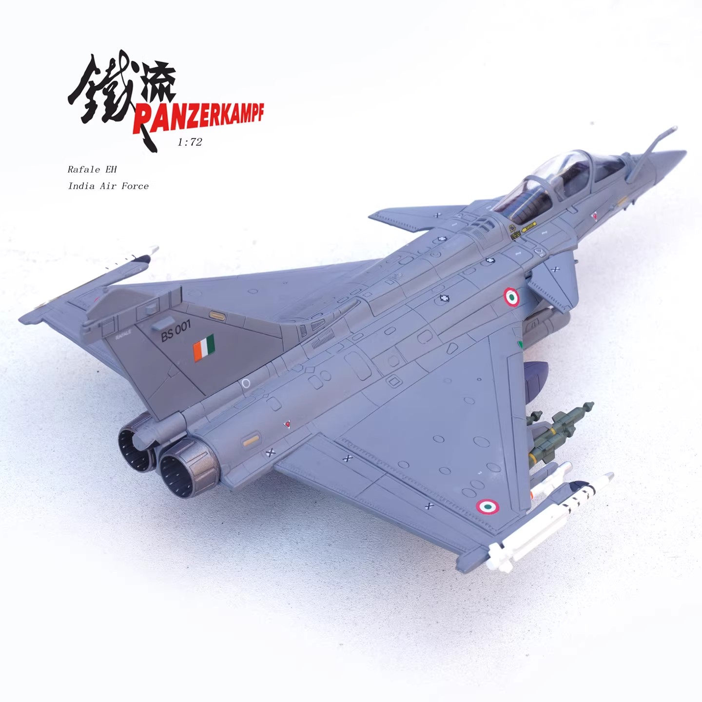 Panzerkampf 1/72 Indian Air Force Rafale Fighter Jet - No. 17 Squadron Ambala Base (Tail BS-001)