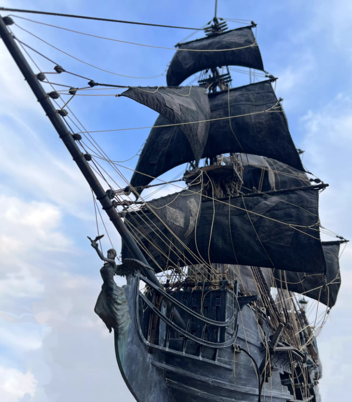 45" Black Pearl Pirate Boat  Wooden sailboat model set, handmade assembly, DIY crafts Screen-Accurate Movie Prop Replicas & High-Complexity