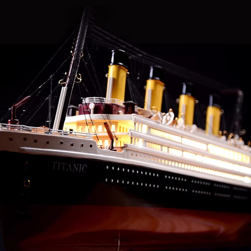 Titanic Wooden Ship Model with LED Lights - Completed/Kit Nautical Display Decor