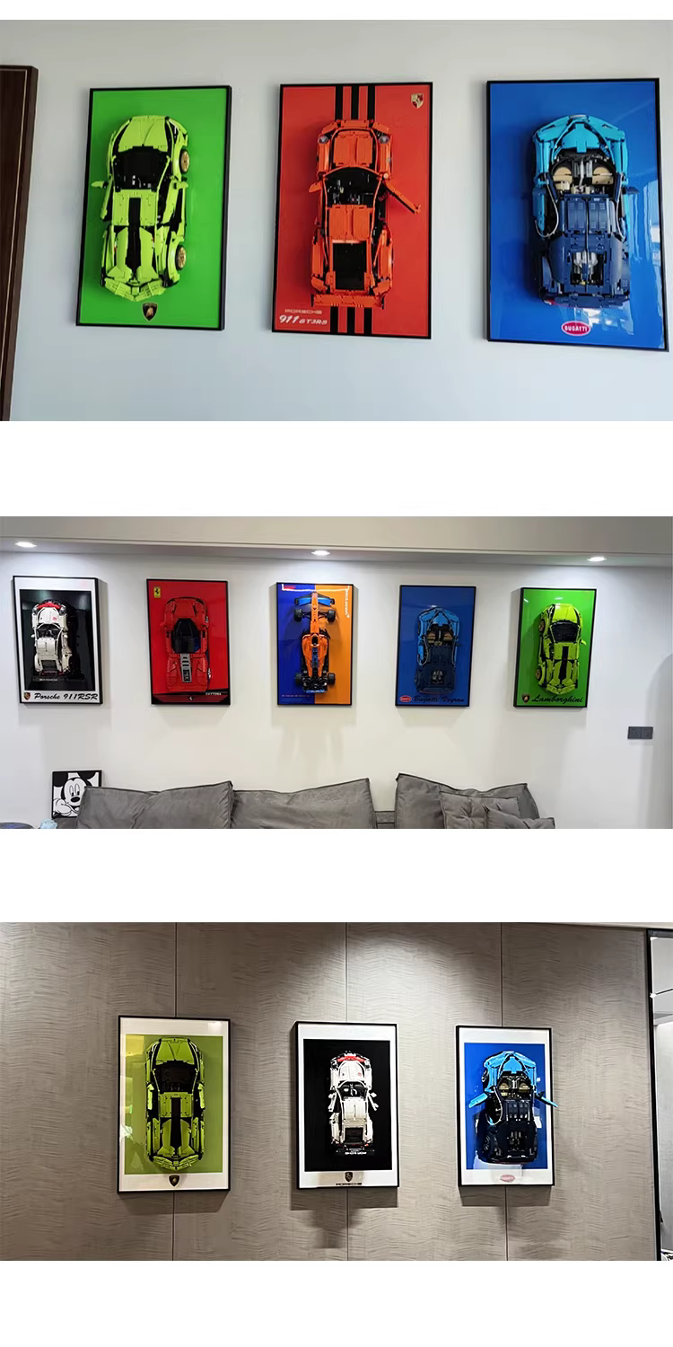 ( Included car)Wall-Mounted Display Case for LEGO Technic Mercedes-AMG F1 W14 (42171) - Team Petronas Wall Art