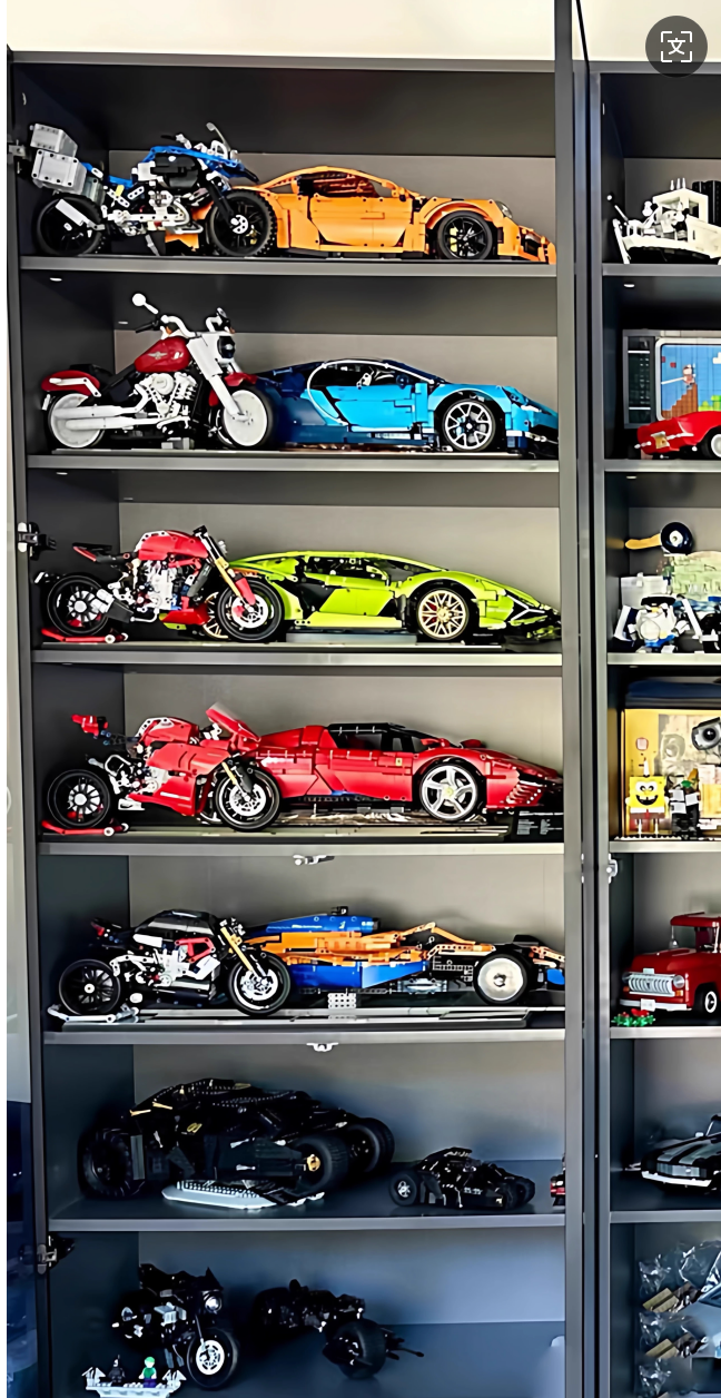Transparent Lego 42143 Racing Cars Wall Mounted Photo Frame Dustproof Display Case ferrari(Model Not Included)