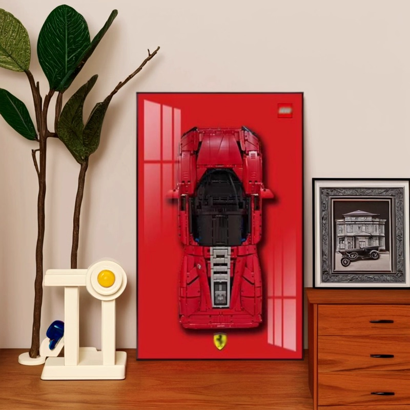  ( Included car)Wall-Mounted Display Case for LEGO Technic Ferrari Daytona SP3 (42143) - Premium Acrylic Showcase