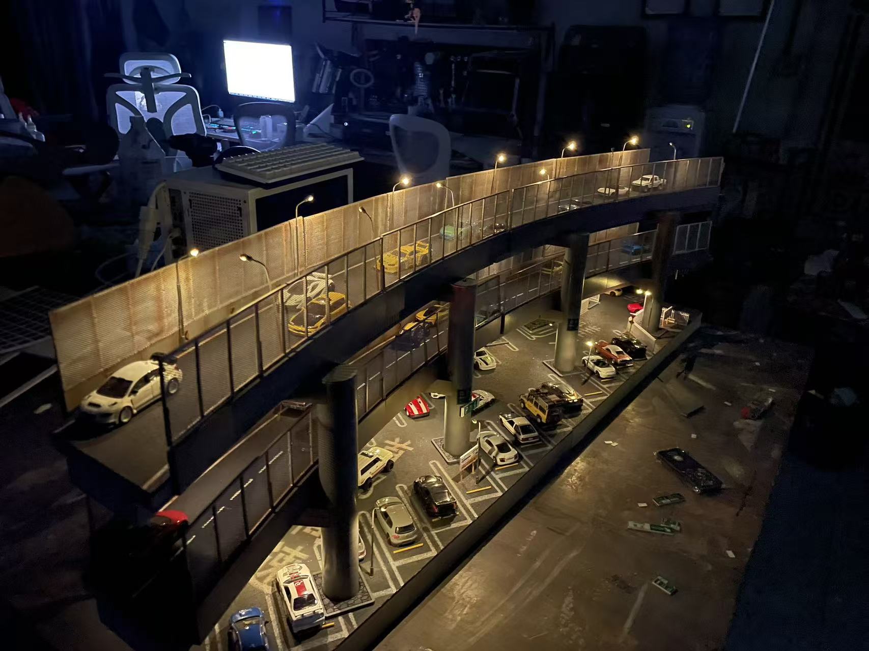 1:64 Scale Diorama Display | Hand-Painted Weathered Finish | Museum-Grade Diecast Garage