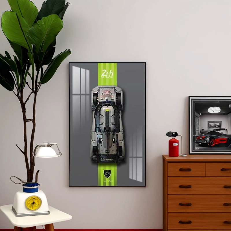 (Included car)Transparent Lego 42156 Racing Cars Wall Mounted Photo Frame Dustproof Display Case