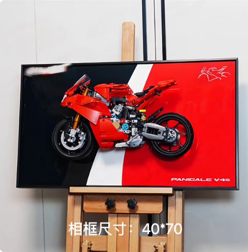 ( Included car)Transparent Lego yamaha42159 BMW42083 ducati42202  Racing Cars Wall Mounted Photo Frame Dustproof Display Case 