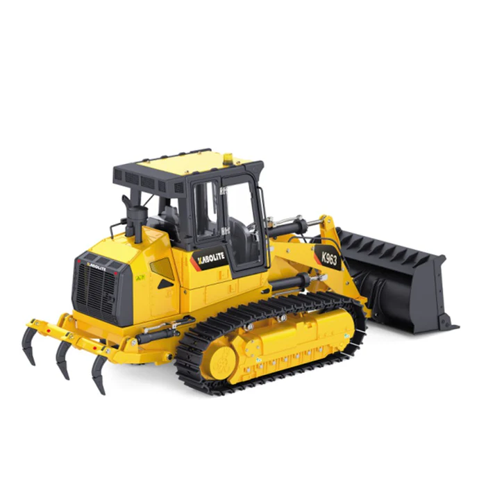 Kabolite K963 1/16 Scale Hydraulic RC Crawler Loader - 2026 Professional V2 Edition - Full Metal Tracked Scraper with FlySky ST8 - RTR Construction Model